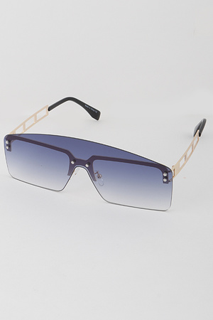 Rimless Unique Form Sunglasses