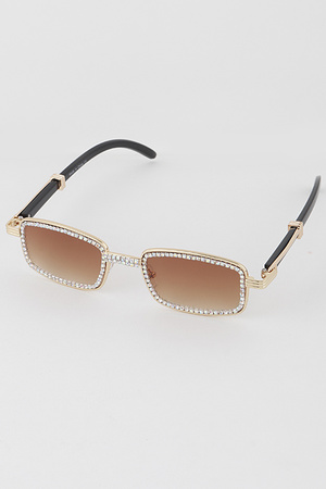 Rhinestone Square Clear Shades