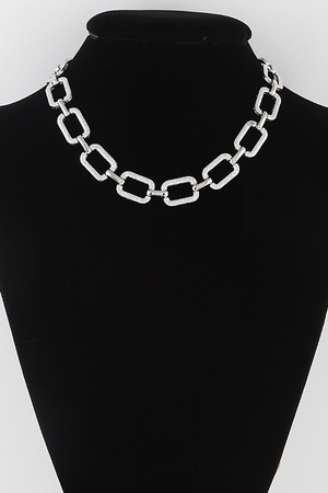 Textured Link Chain Necklace