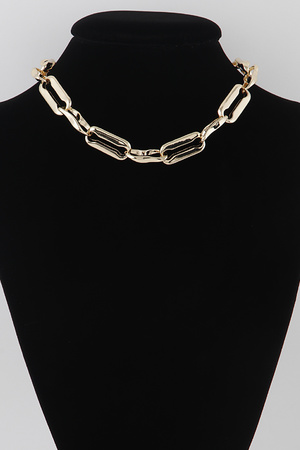 Shiny Hammered Chain Necklace