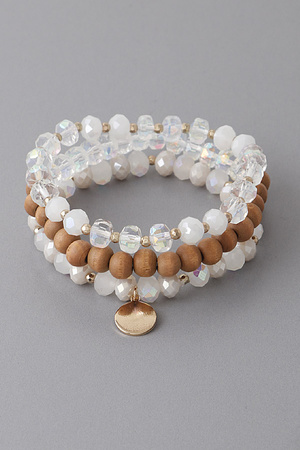 Multi Beaded Pendant Bracelet