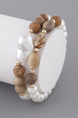 Stone N Pearl Bracelet