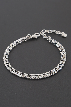 Unique Double Chain Bracelet