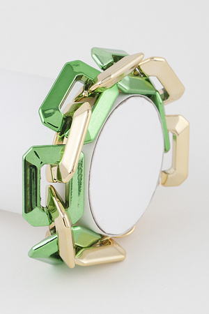 Two Toned Link Chain Bracelet