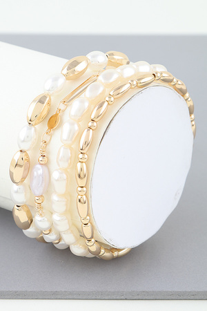 Multi Oval Stone Beaded Bracelet