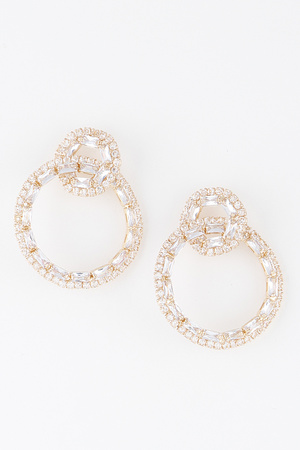 Crystal Ring Drop Earrings