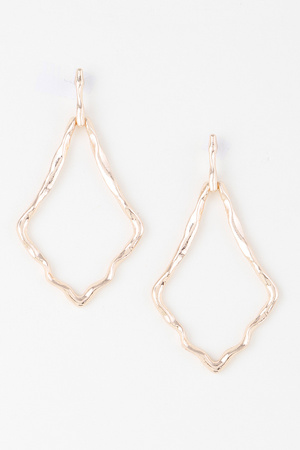 Shiny Hammered Kite Earrings