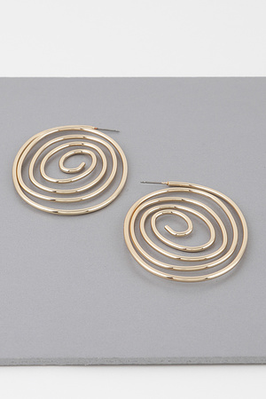 Abstract Swirl Stud Earrings