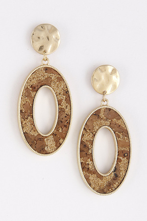 Oval Shape Fashionable Earrings 8KCC1