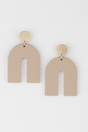 Abstract Clay Arch Drop Earrings