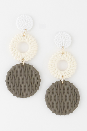 Triple Basket Weave Drop Earrings