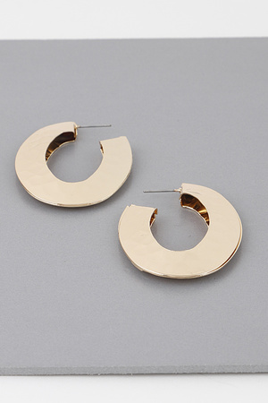 Minimal Concave Hoop Earrings
