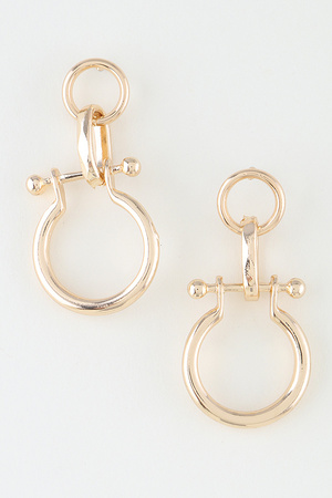 Modern Horseshoe Drop Earrings