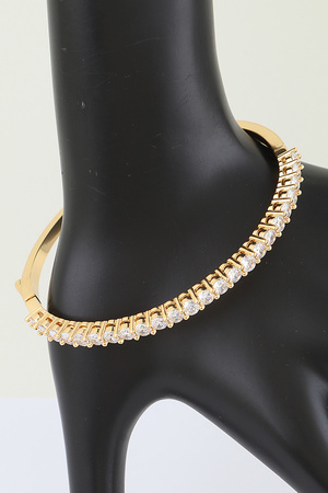 Crown Rhinestone Cuff Bracelet