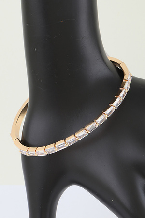 Cubic Crystal Cuff Bracelet
