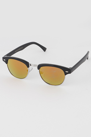 KIDS Retro Mirrored Half Frame Sunglasses