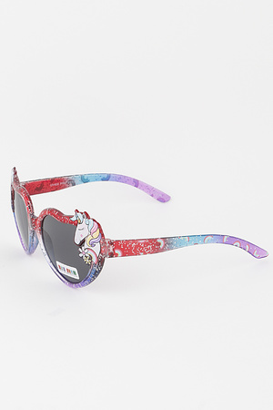 KIDS Glitter Unicorn Heart Sunglasses