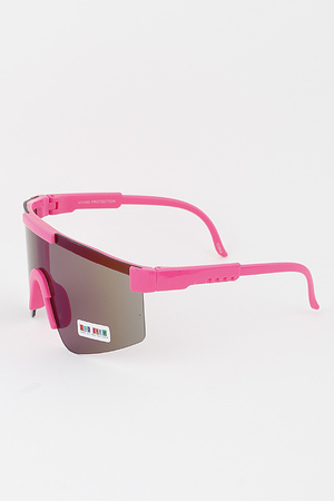 KIDS Bright Polycarbonate Shield Sunglasses