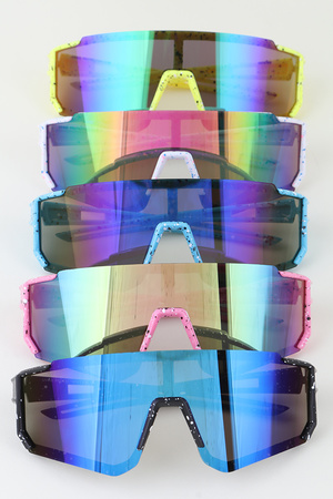 KIDS Paint Splatter Shield Wrap Sunglasses