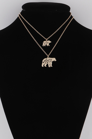 Mini N Mama  Bear Necklace