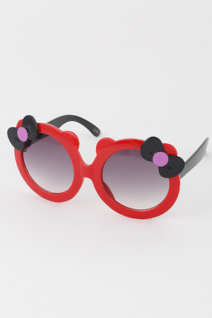 KIDS Lovely Ribbon N Round Sunglasses