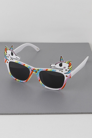 KIDS Rainbow Unicorn Frame Sunglasses