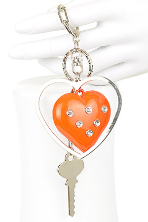 Dangle heart keychain-or-cah1