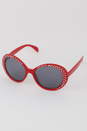 KIDS Jeweled Round Sunglasses