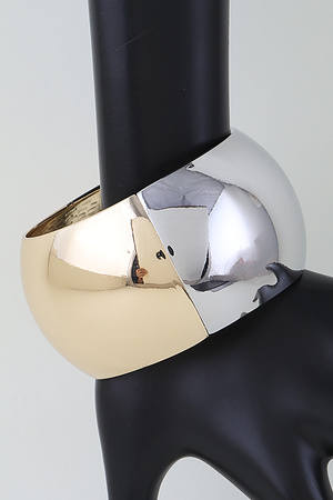 Two Toned Dome Cuff Bracelet