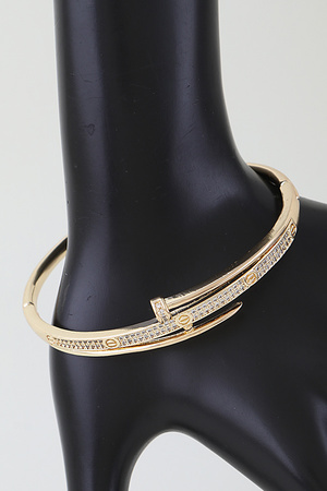 Bejeweled Nail Cuff Bracelet