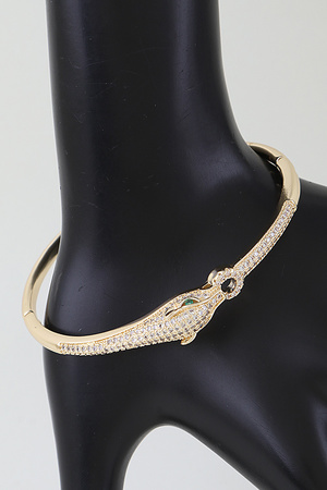 Bejeweled Jaguar Cuff Bracelet