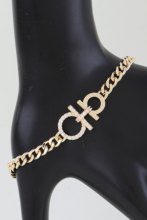 Bejeweled Linkage Chain Bracelet