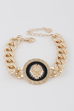 Lion Emblem Chain Bracelet