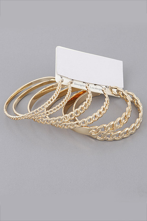 Half N Half Hoop Earrings