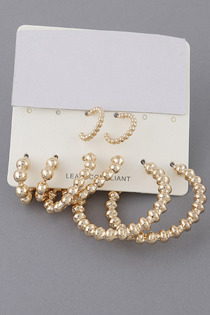 Melted Beads Hoop Earrings