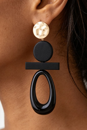 Solid Retro Geometric Drop Earrings
