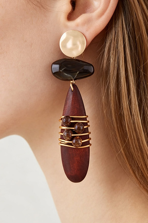 Modern Geometric Beaded Drop Earrings