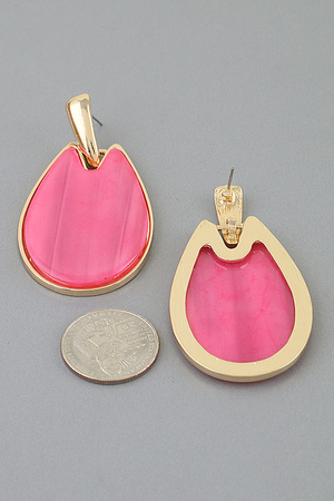 Multi Streak Stone Drop Earrings