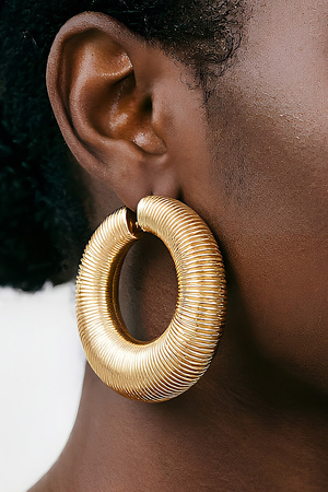 Polished Slinky Wrap Hoop Earrings