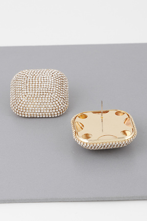 ALL-OVER RHINESTONE GLITTER EARRINGS
