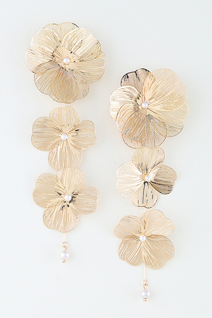 Delicate Blossom Flower Drop Earrings
