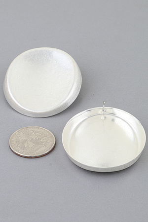 Matte Gold Pan Stud Earrings