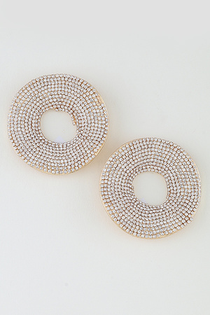 Bejeweled Open Concave Earrings