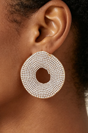 Bejeweled Open Concave Earrings