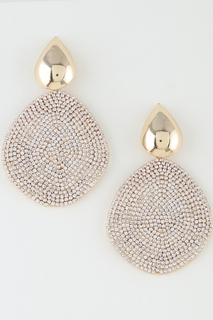Double Bejeweled Teardrop Earrings