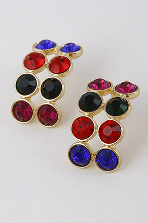 Rhinestone Grid Earrings 9ECA2