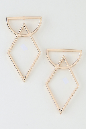Minimal Geometric Diamond Earrings