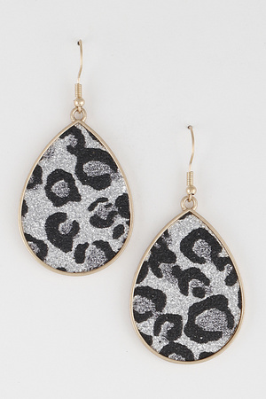 Animal Print Teardrop Earrings