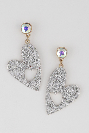 Open Cut Double Heart Earrings