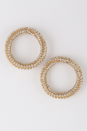 Circle Earrings With Shiny Stones 9ACC7
